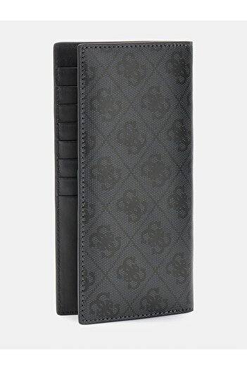 Guess Lyon Men's Black Leather Wallet Smlylllea39-Bla