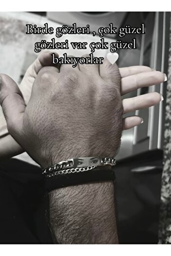 TAŞ DEVRİ HEDİYELİK Steel Eye Bracelet - Imprint Bracelet