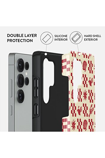 BURGA Phone Case Galaxy S25ultra Hybrid 2 Layer Hard Shell Silicone Protective, Scratch Resistant
