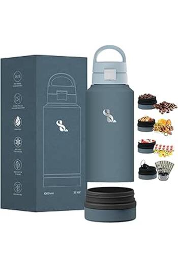 Generic SimplyLivin. Insulated Stainless Steel Water Bottle (750ml) with Bottom Compartment | BPA-Free, Leak