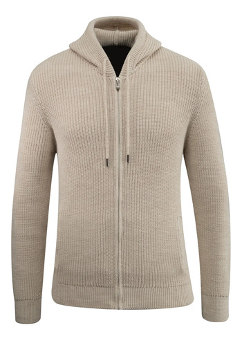 Çizgi Triko Men's Hooded Zippered Knitwear Cardigan Thessaloniki Knit Pocketed Classic Fit - 5249K