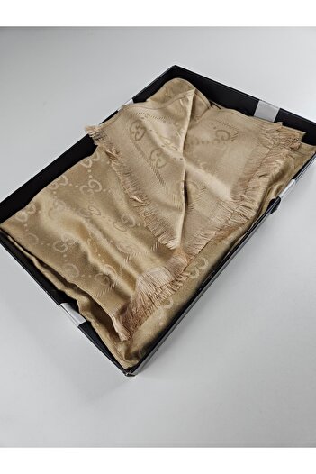 Miorel Scarfs G Desen Kaşmir İpek Şal Çift Taraflı Silk Cashmere Shawl