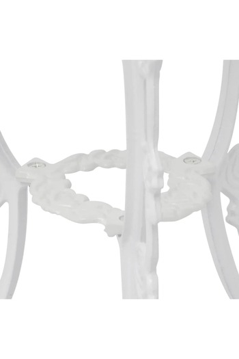 vidaxl 3 Piece Bistro Set Cast Aluminium White