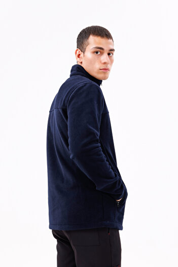 By Terzi Medikal Aqua - Navy Blue Unisex Fleece Jacket
