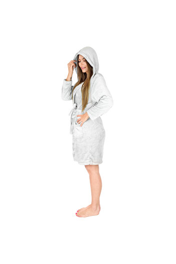 Other Women's Warm Hooded Bathrobe, Long Soft Robe, Birthday Gift