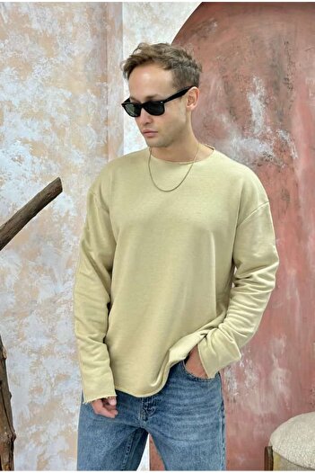serline Pis Yaka Basic Oversize Sweatshirt