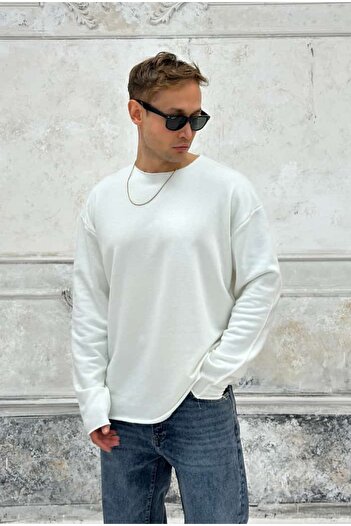 serline Pis Yaka Basic Oversize Sweatshirt