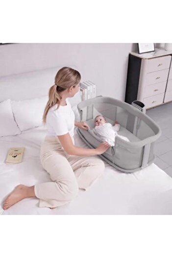 Mini Baby Mastela 3-in-1 Smart Electric Baby Bedside Crib, 3 Height Adjustments