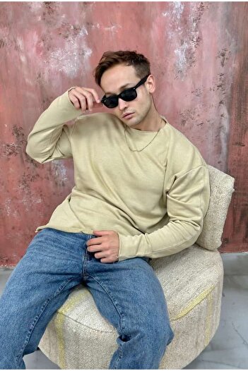 serline Pis Yaka Basic Oversize Sweatshirt