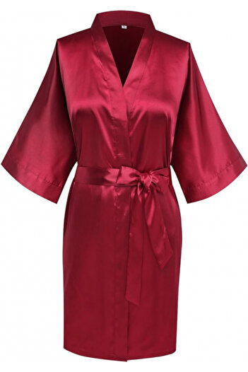 Deep Sleep Satin Robe Red