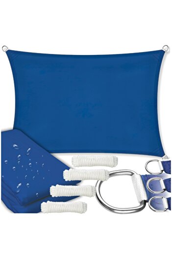 Other Velă de umbră pentru grădină, impermeabilă, cu protecție UV, bleumarin închis, 4x3m