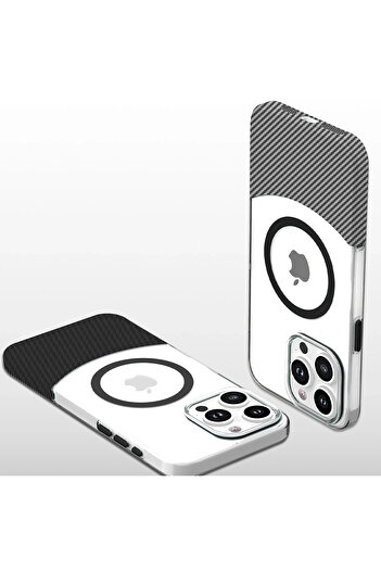 Joko Hn-Shop iPhone 16 Plus Carbon Puzzle Magsafe Cover - White