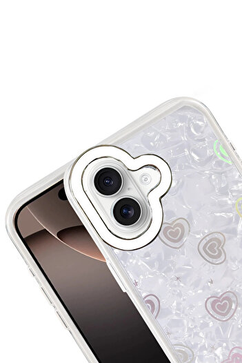 NewFace Hn-Shop Apple iPhone 16 Lumi Patterned Cover - White