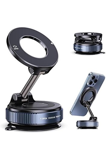 Generic Ctoby Applicable to iPhone Magnetic Phone Stand for Car,Ultra Vacuum Suction Cup Phone Mount 360° C