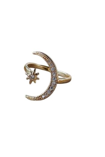 SYGGY Sun and Moon ring, adjustable, gold
