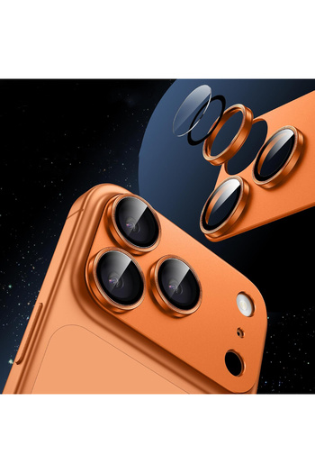 Dexmon iPhone 17 Pro Compatible Metal Camera and Lens Protector Ultra-Thin Full Coverage Tempered Glass