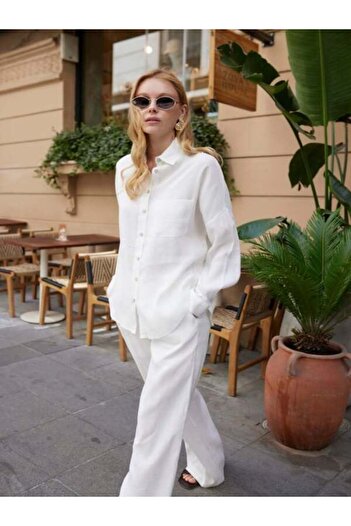 Eternity Global Shirt Pants Suit White