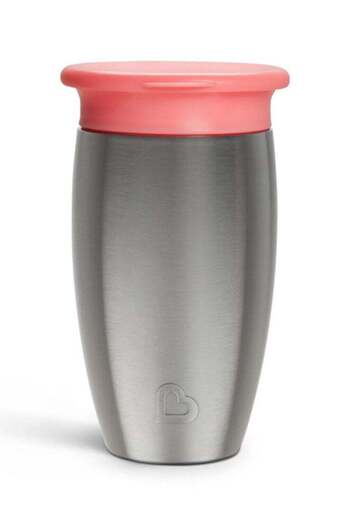 Munchkin Miracle 360 Stainless Steel Insulated Toddler Cup, 10 Oz, Pink