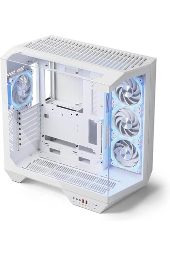 Dark Flash حافظة كمبيوتر ألعاب darkFlash Full-Tower ATX، لوحة أم خلفية قابلة للتوصيل، حجرة مزدوجة، زجاج بانورامي، للأعلى