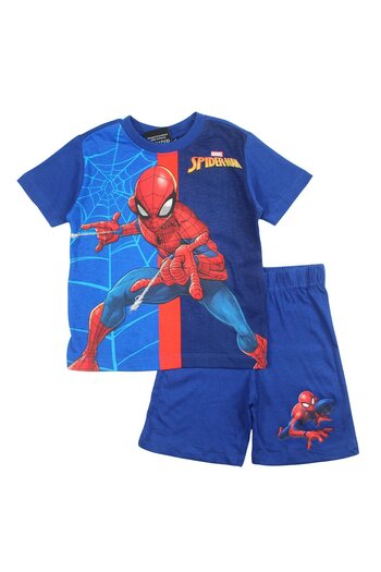 SPIDERMAN Children's short-sleeved pajamas, 100% cotton, multicolor, 8 years, Force,