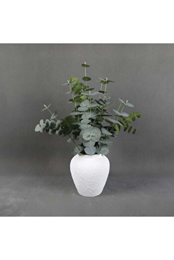 Danube Home Daisy Ceramic & Fabric Greenery in Pot – Realistic Artificial Plant for Home & Office