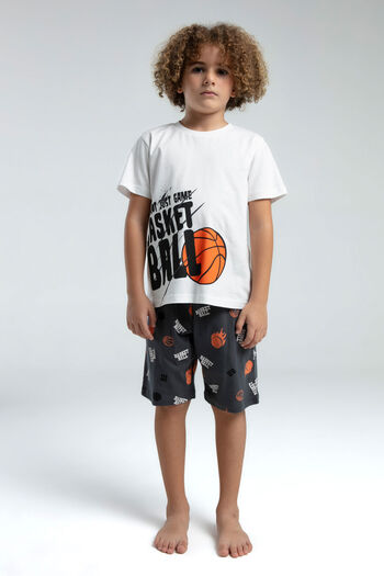 Rolypoly Boy's White Bermuda Suit