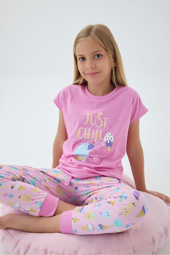 Rolypoly Girls' Pajama Set Orkıde