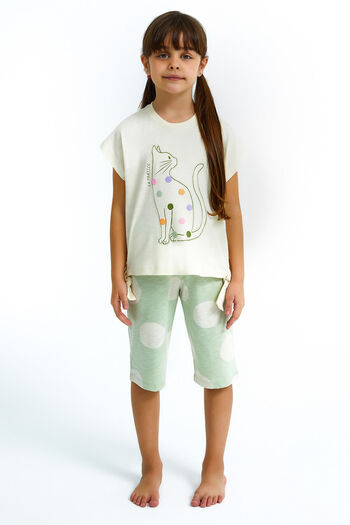 Rolypoly Girl's Green Capri Set
