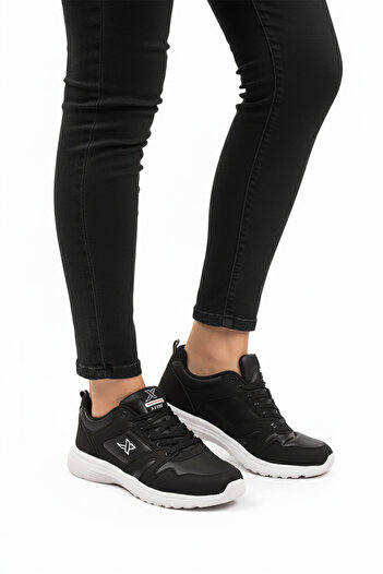 Aspor Black White Unisex Sports Shoes