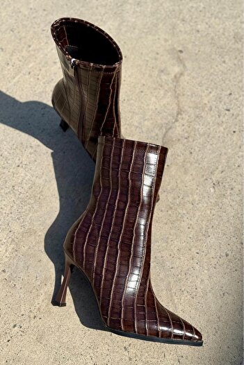 yezy shoes Λεπτές ψηλοτάκουνες μπότες με φερμουάρ Άνετες γυναικείες δερμάτινες μπότες