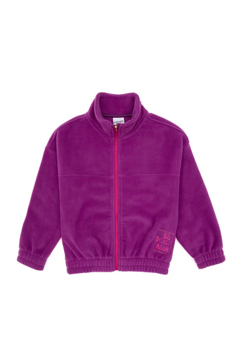 U.S. Polo Assn. Girl's Violet Zippered Fleece Sweatshirt 50318001-Vr037