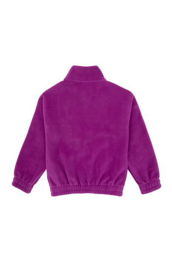 U.S. Polo Assn. Girl's Violet Zippered Fleece Sweatshirt 50318001-Vr037