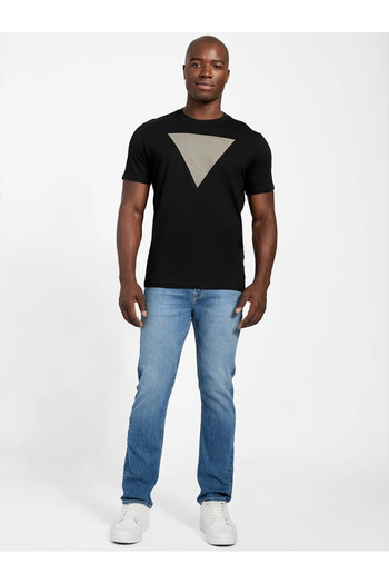 Guess Triangle Men's Black Regular Fit T-Shirt M5Bi04I3Z14-Jblk