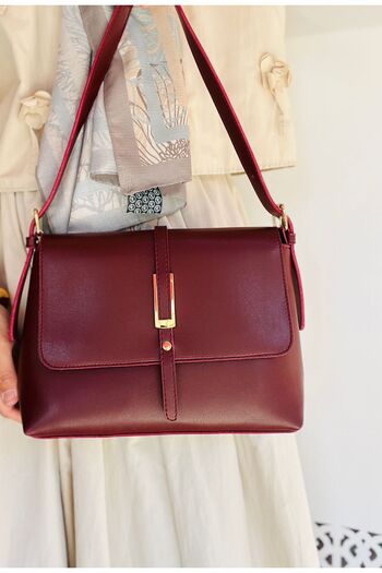 Çanta Trend Women's Soft Leather Retro Design Stylish Shoulder Bag