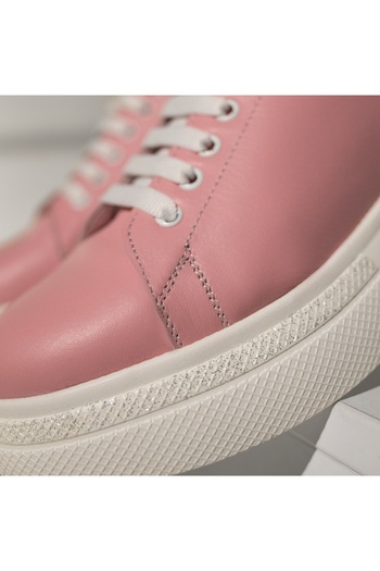 BMoD Pink women's casual shoes with a thick sole, made of genuine leather MOD08254