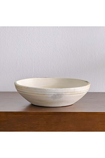 Danube Home Venice Ceramic 2D Tactile Classic Platter – Stylish Textured Serving Dish 28x28x7 cm