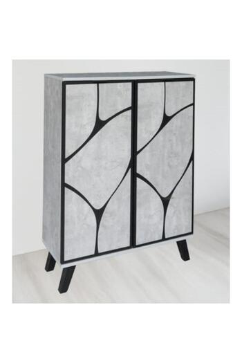 Crestj Stylish geometric design shoe cabinet