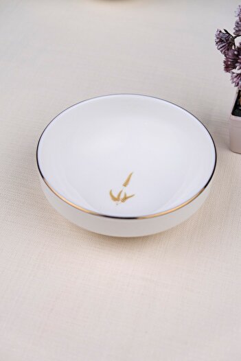 tabakevi Tabak Evi Porcelain Natura Marinum Gold Gilded Bowl 13.50cm Single