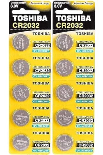Generic TOSHIBA. CR2032 PW BP-5-3.0V Lithium Coin Cell Battery - Pack of 2 - Count 10 - Equivalent to DL2032