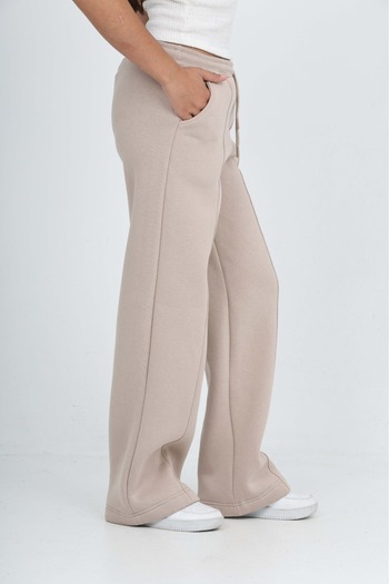 Toontoy Girl's Ribbed Detailed Sweatpants