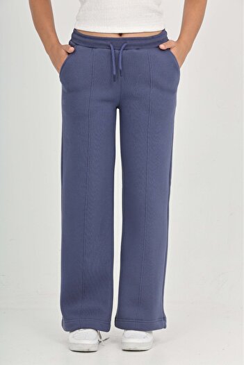 Toontoy Girl's Ribbed Detailed Sweatpants