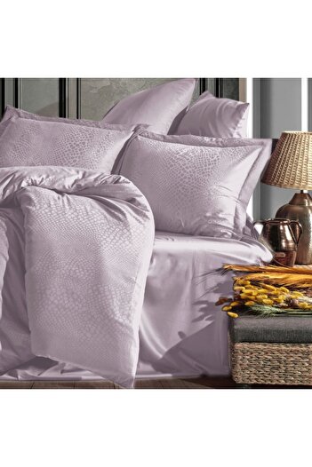 Şaheser Luxury satin jacquard bed linen, Saheser, Austin Lila