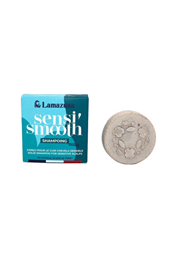 Lamazuna Șampon solid Sensi Smooth, scalp sensibil, cu pudră de bujor și ulei de chaulmoogra