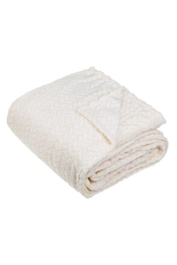 OEM Double Velvet Blanket Ecru 230x220cm