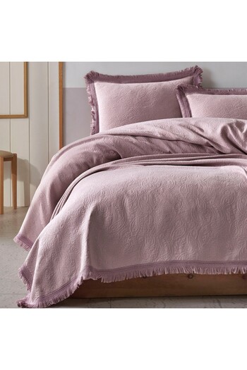 Şaheser Jacquard duvet cover set, 100% cotton, 240x260cm, Grace Lila