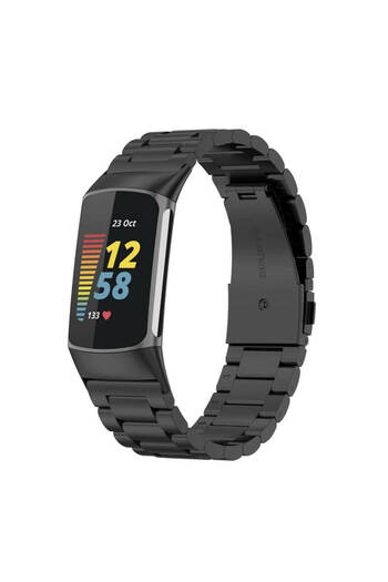 Edman 3Z Metal Strap for Fitbit Charge 5, Black