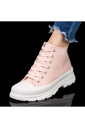 BMoD Pink women's athletic boots with laces MOD07984