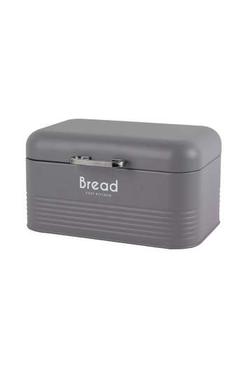 Danube Home Gravitas Metal Bread Box Grey – Airtight, Anti-Rust, Durable & Space-Saving Kitchen Storage Box