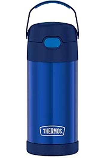 Thermos FUNTAINER STAINLESS STEEL KIDS BLUE BOTTLE 355ML, F40123BL1, KIDS WATER BOTTLE WITH STRAW, I