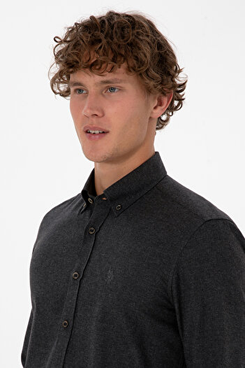 U.S. Polo Assn. Men's Black Long Sleeve Basic Shirt 50316721-Vr046